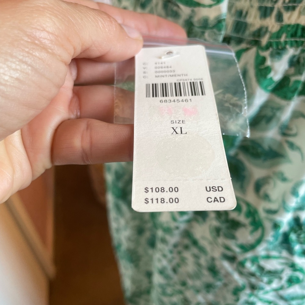 Anthropology Green Floral Women's Dress XL NWT - Picture 4 of 4